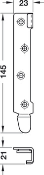 Bed Connecting Brackets Length 95-145 mm Steel Length 145 mm for screw size Ø 4.5 mm - view 5