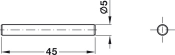 Shelf Support D5x45mm Plug Steel NP - view 2