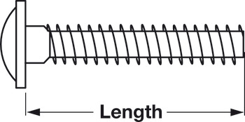 Connecting Screw, Combi Slot PZ2, M4, Zinc Plated, 23 mm - view 2
