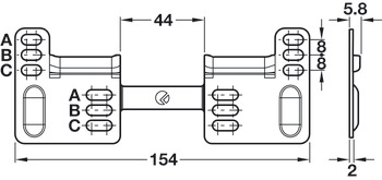 Libra WP2 Double Wall Fixing Plate SZP - view 2