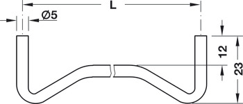 Shelf Support Swedish D5x160mm Steel NP - view 2