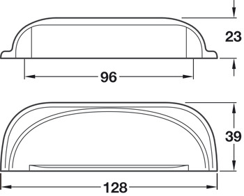 Mayberry Cup Handle Zinc Alloy Polished Nickel 96mm Fixing Centres - view 2