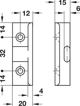 Angled Component Black Makrolon AD 15 Keku For screw fixing to substructures Mounting with hospa screws - view 2
