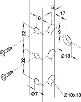 Cabinet Hanger With Upper Support Knock In Traser-8 Right hand - view 3