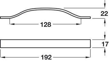 Jackson Bow Handle Zinc Alloy Polished Chrome 128mm Fixing Centres - view 2
