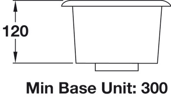 Rectangle Atl.Classic UB15 1.0B Sink UH Stainless Steel - view 2