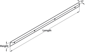 WithT Trim 640x38mm Cnr Joint Aluminium M.Black - view 2
