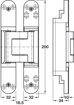 Tectus TE540 3D FR 180D Hinge PN - view 2