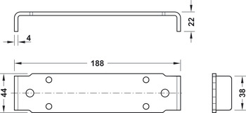 Accuride 0116 Recycling Bracket Steel Grey - view 5