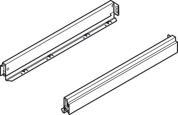 NPS Drawer Sides 63/450mm Silver 1pr - view 4