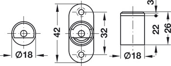 Symo3000 Housing Adaptor w Plt Zinc Alloy MNP - view 2