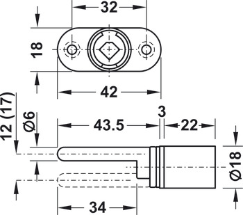 Symo3000 Cent Rotary Lock Dbl 22/12mm NP - view 4
