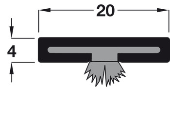 Intumes Strip/Brush FD60 2100x20x4mm Wht - view 2