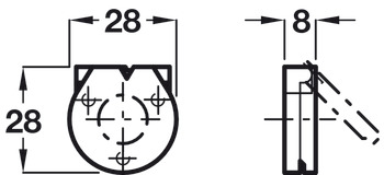 Budget Lock Escutcheon w Spr Cvr Zinc Alloy SSS - view 2