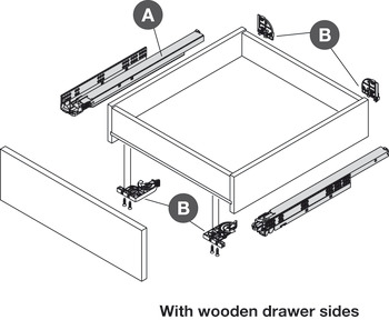 Dynapro 4D Drawer Runner Full 40kg 270mm - view 3