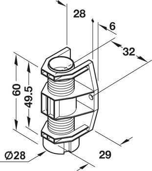 Plinth Adj w Bracket Press 80kg Plastic Black - view 2