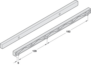 Guide Rail 17mm Groove 11x350mm Plastic Wht - view 2