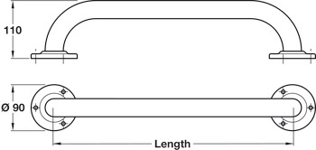Nyma Pro D35x610mm Grb Rail Str Wht - view 2