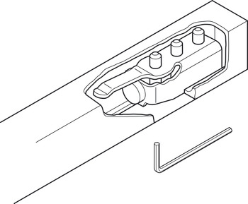 Track Stopper for Sliding Interior Doors Hawa-Junior Top hung system Zinc alloy housing - view 2