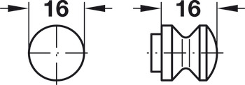 Rim Lock Mini Push-Lock Knob Matt nickel - view 2