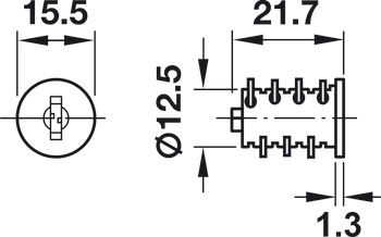 Symo Uni Cyl Core+Fold Key KA 0001 NP - view 2