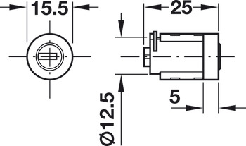 Symo Prm20 Cyl Core+Plain Key Std Differ - view 2