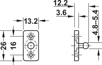 Pressure Catch for Screw Fixing Non-Magnetic Plastic Pull approx. 3 kg black - view 3