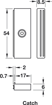Magnetic Catch Pull 5.0 kg with Plate Magnets for Screw Fixing Slim Design Brown - view 4