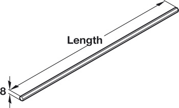 Wall Bar Profile and Spindle for Flexibasic and Flexi Height Adjustable Worktop System Ropox Wall bar profile length 1150 mm/spindle length 1050 mm for 1.2 m worktop length - view 4