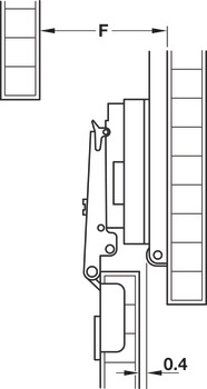 Accuride 1432 40mm Hinge Set-Overlay - view 5