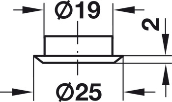 Cylinder Rosette D18mm Steel PNP - view 3