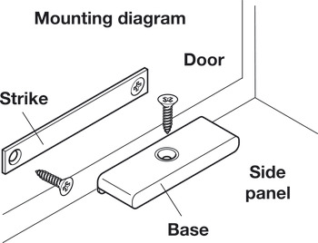 Magnetic Catch Pull 5.0 kg with Plate Magnets for Screw Fixing Slim Design Brown - view 5