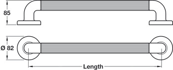 Nyma Pro D36x460mm Grb Rail Flt Wht - view 2