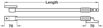 Friction Stay OH 525-845mm Steel Silver/Grey - view 2