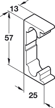 Rebate Set 13mm Tub Mort Latch Aluminium/Steel NP - view 2