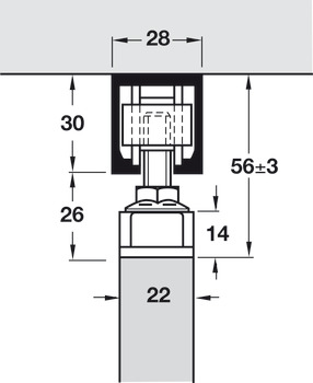 Complete Set for Sliding Interior Doors Hawa-Junior 40 Top hung system For 1 door Junior 40/Z - view 2