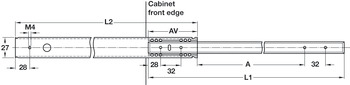 BB Drawer Runner 27mm Groove Sgl 15kg 406-696mm - view 2