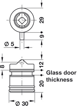 Symo3000 Gls Dr Lock Hinged Dr SF MNP - view 3