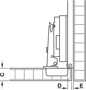 Accuride 1432 35mm Hinge Set-Inset - view 4