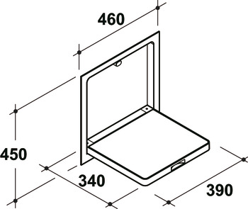 Shower Seat Drop Down Programma Cap Range PBA Grey finish - view 4