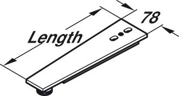 Supporting Foot for Flexi Height Adjustable Worktop System Ropox Length 300 mm - view 2