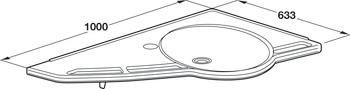 Support Washbasin Fixed Version Ropox Right hand version