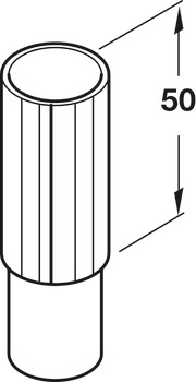 Plinth Shaft Extension 50mm Plastic Black - view 3