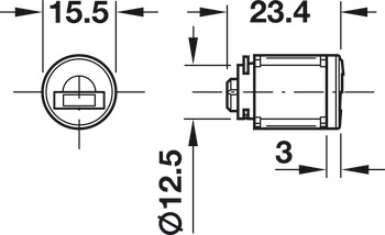 Symo Prm5 Cyl Core+Plain Key L001 Std - view 2
