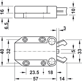 Pressure Catch for Screw Fixing Non-Magnetic Plastic Pull approx. 4 kg black - view 4