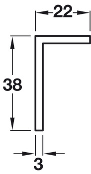 Headrail Cubicle Fittings for 17-21 mm Board Partitions Aluminium Satin anodised finish - view 2
