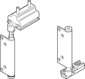 Pivot Set for Folding Patio Doors Slido Fold 100 Top hung end folding system Gold finish