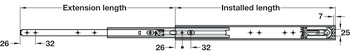 5321-EC BB Drawer Runner Full 85kg 550mm Bright Zinc Plated - view 5