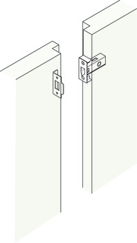 Rebate Set 13mm Tub Mort Latch Aluminium/Steel NP - view 4