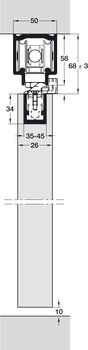 Fitting Set for Folding Interior Doors Hawa-Centerfold 80/H Top hung system Set 2 - Additional set without guide - view 3